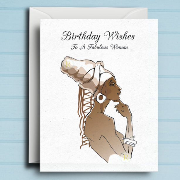 Black Woman Birthday Card I